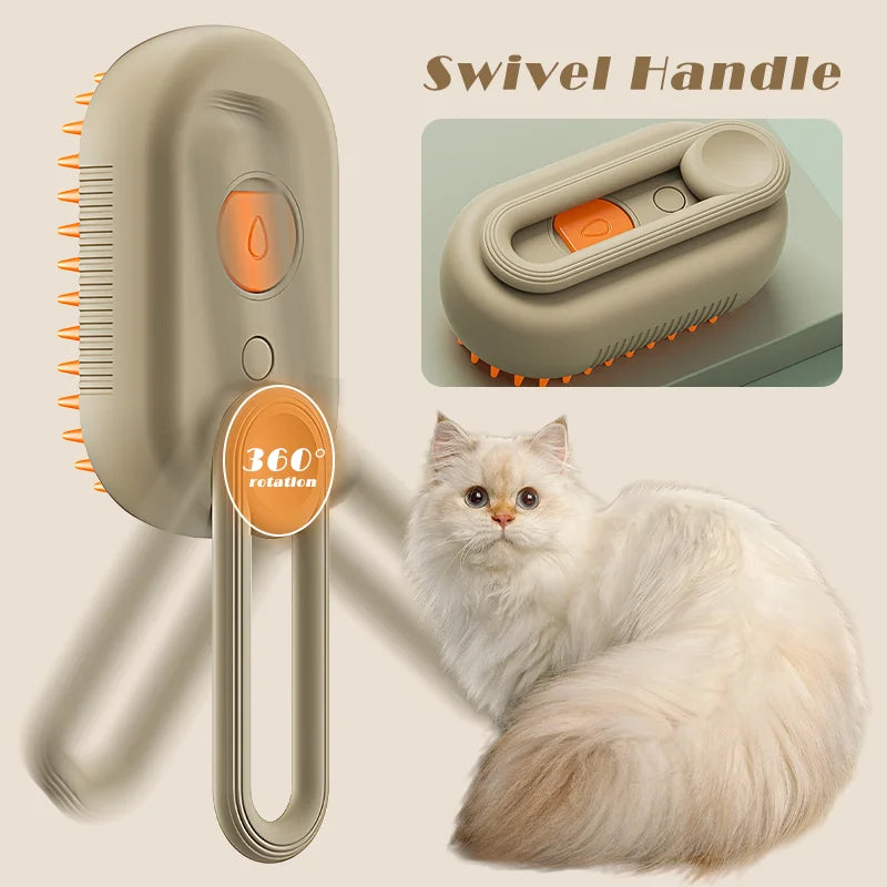 FluffEase 3-in-1 Steam Brush